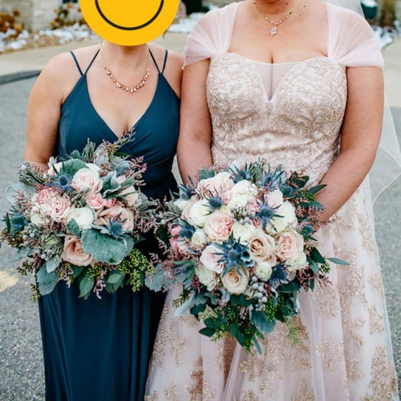 DB Studio Double-Strap Georgette Bridesmaids Dress | Graphite Size 12 - Picture 14 of 15